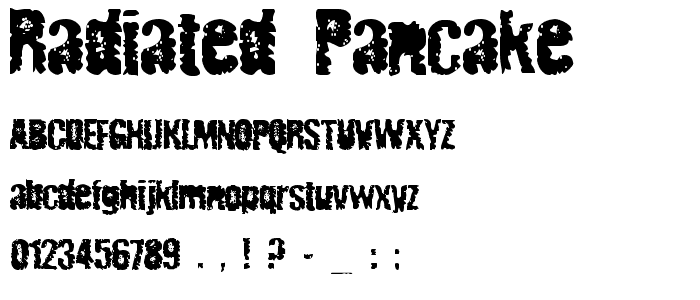 Radiated Pancake font